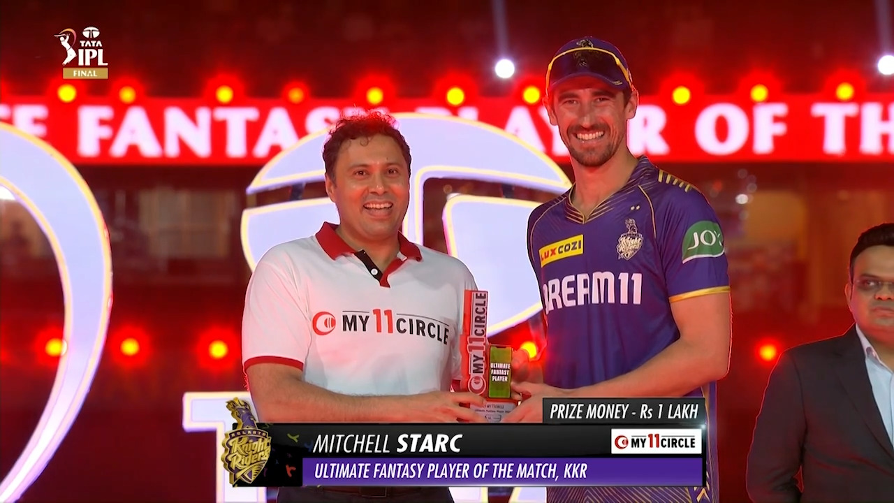 Final: KKR vs SRH – My11Circle Ultimate Fantasy Player of the Match – Mitchell Starc