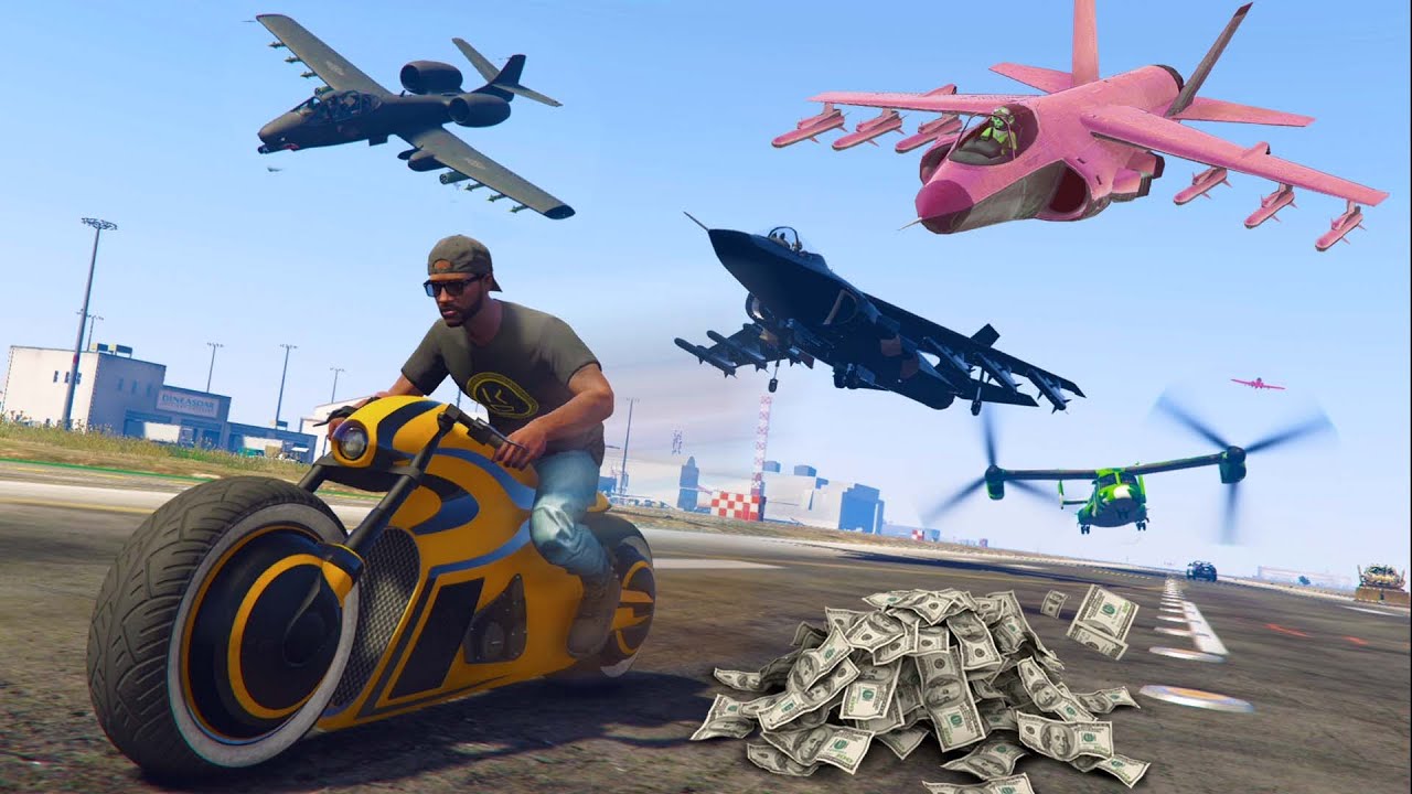 Whoever can hit me with a plane wins $8,000,000. | GTA 5 THUG LIFE #462 backdrop