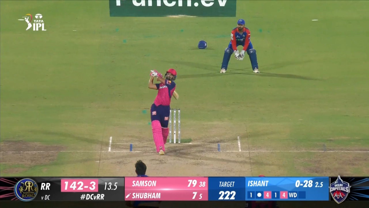 M56: DC vs RR – Shubham Dubey Six