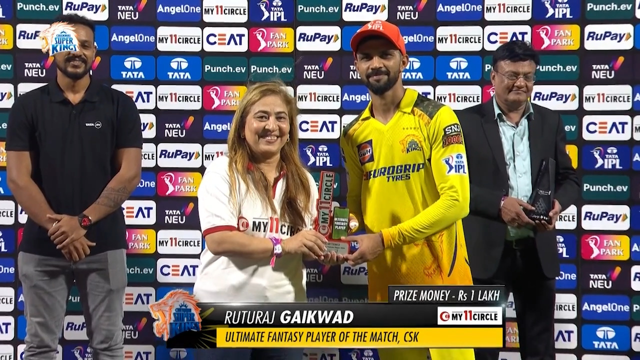 M49: CSK vs PBKS – My11Circle Ultimate Fantasy Player of the Match – Ruturaj Gaikwad background