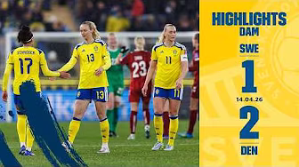 Tung förlust i VM-kvalet | Highlights Sverige-Danmark 1-2