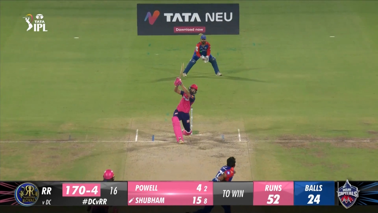 M56: DC vs RR – Shubham Dubey Six