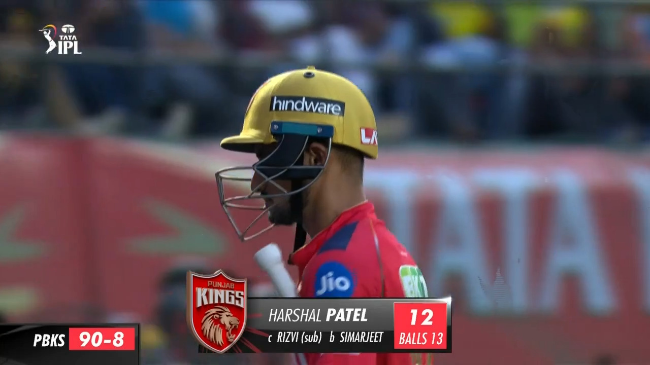 M53: PBKS vs CSK – Harshal Patel Wicket background