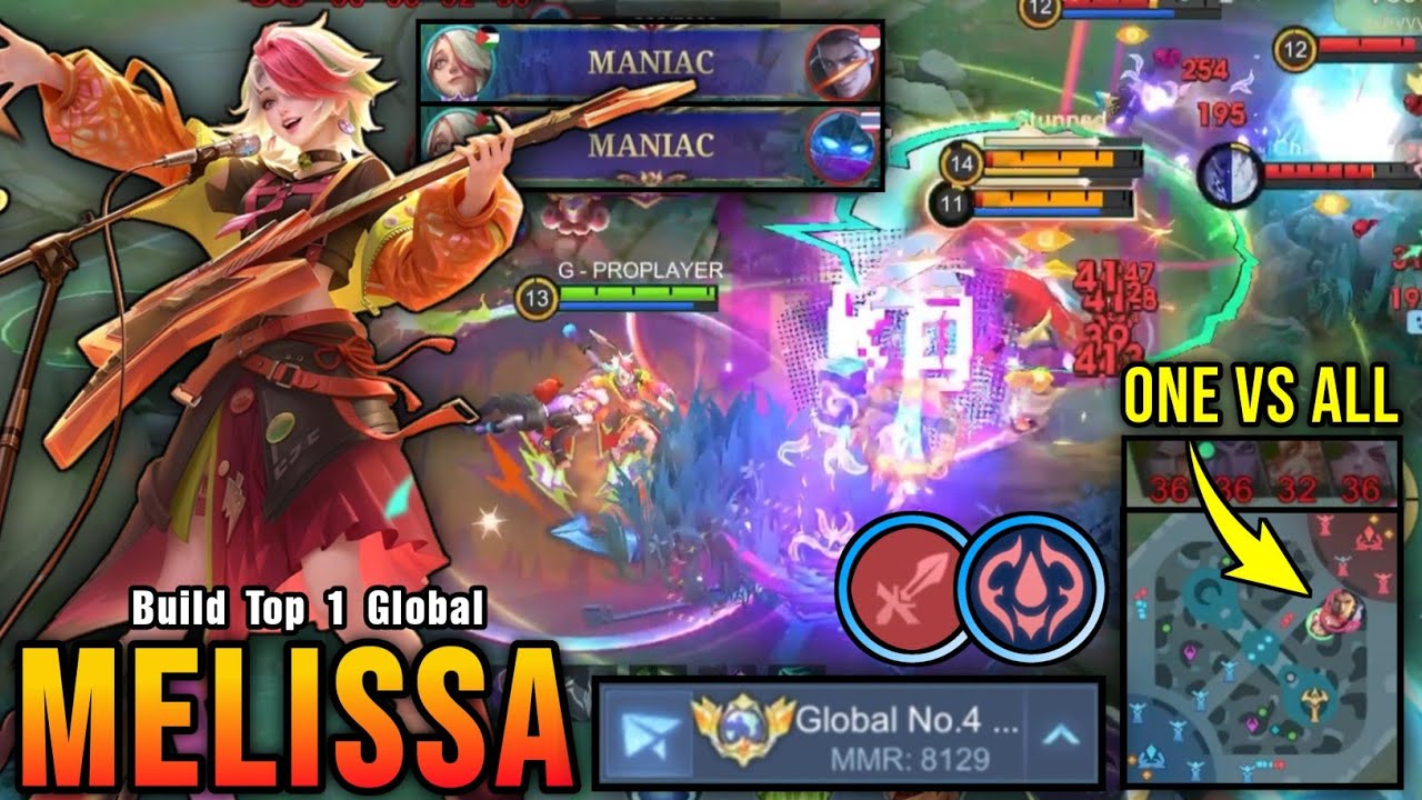 ONE VS ALL!! Hard Carry Melissa Insane 8.100+ MMR!! - Road To Top 1 Global Melissa ~ MLBB background