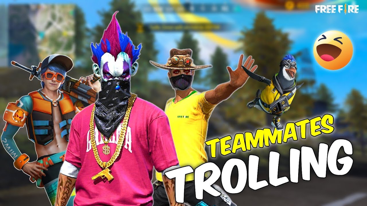 TEAMMATES TROLLING 😀 FREE FIRE FUNNY COMMENTRY FUNNY GAMEPLAY VIDEO FUNNY MOMENTS