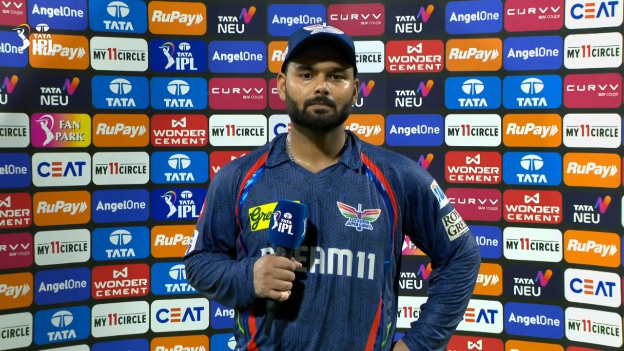 IPL 2025 M70: LSG vs RCB - Rishabh Pant Interview background