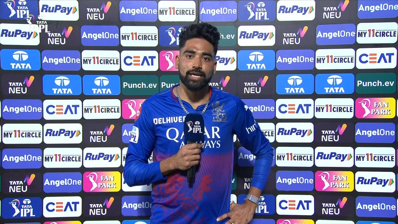 M68: RCB vs CSK – Mohammed Siraj Interview background