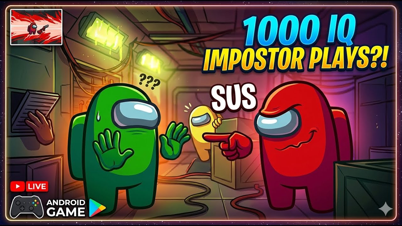 1000 IQ IMPOSTOR PLAYS! ЁЯзаЁЯФк | Among Us Live background