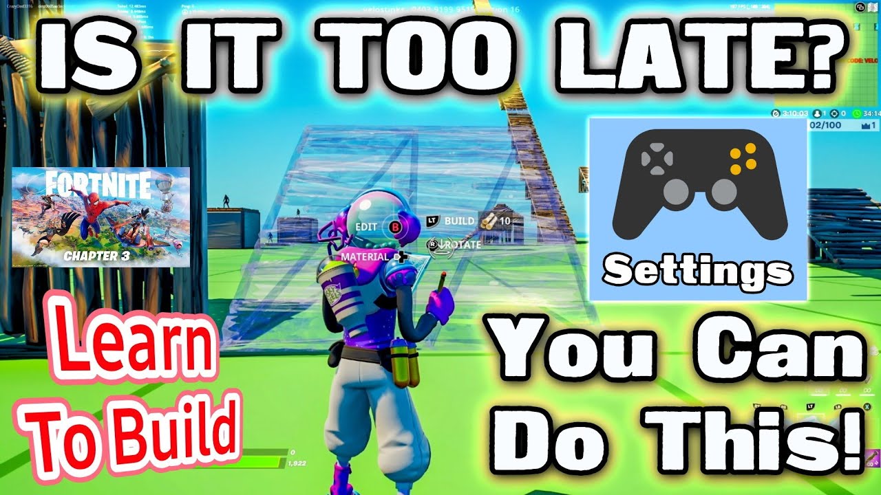 A True Fortnite BEGINNER'S GUIDE by a Beginner to Learn How to Build & Best Controller Settings background