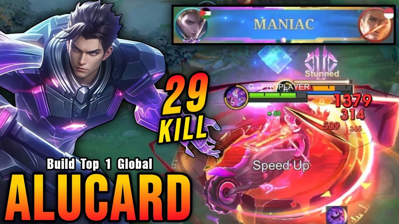 29 Kills + MANIAC!! Alucard LEGEND Skin Powerful Jungler!! - Build Top 1 Global Alucard ~ MLBB background