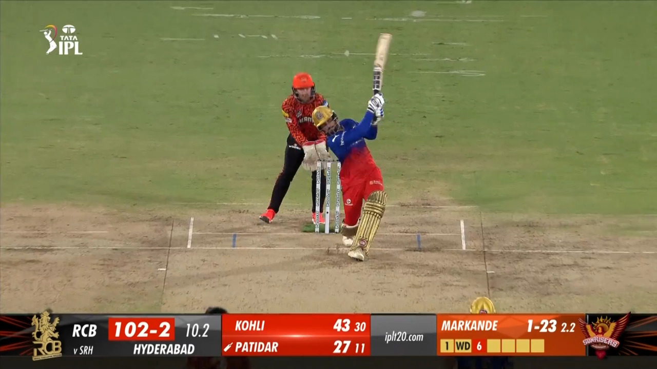 M41: SRH vs RCB – Rajat Patidar Six