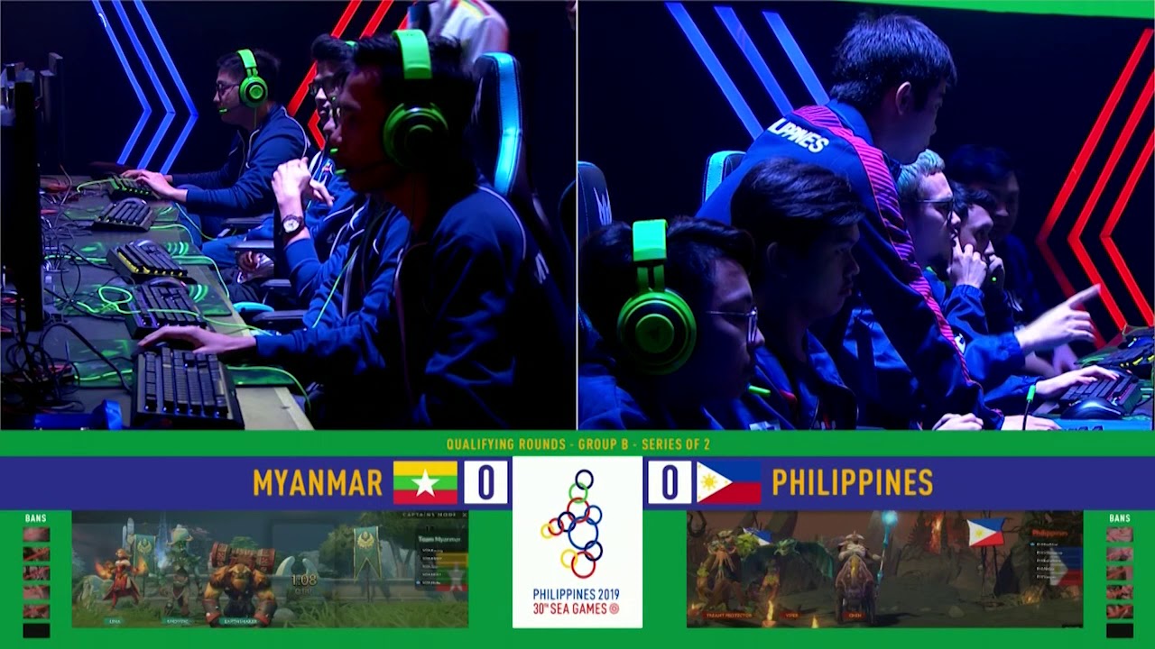 SEA Games 2019 - Philippines VS Myanmar in DOTA 2 event (Esports) | GMA Integrated News backdrop