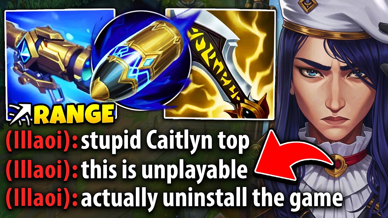 I MADE THE ENEMY ILLAOI LOSE HER MIND WITH CAITLYN TOP! (HILARIOUS FREAK OUT)