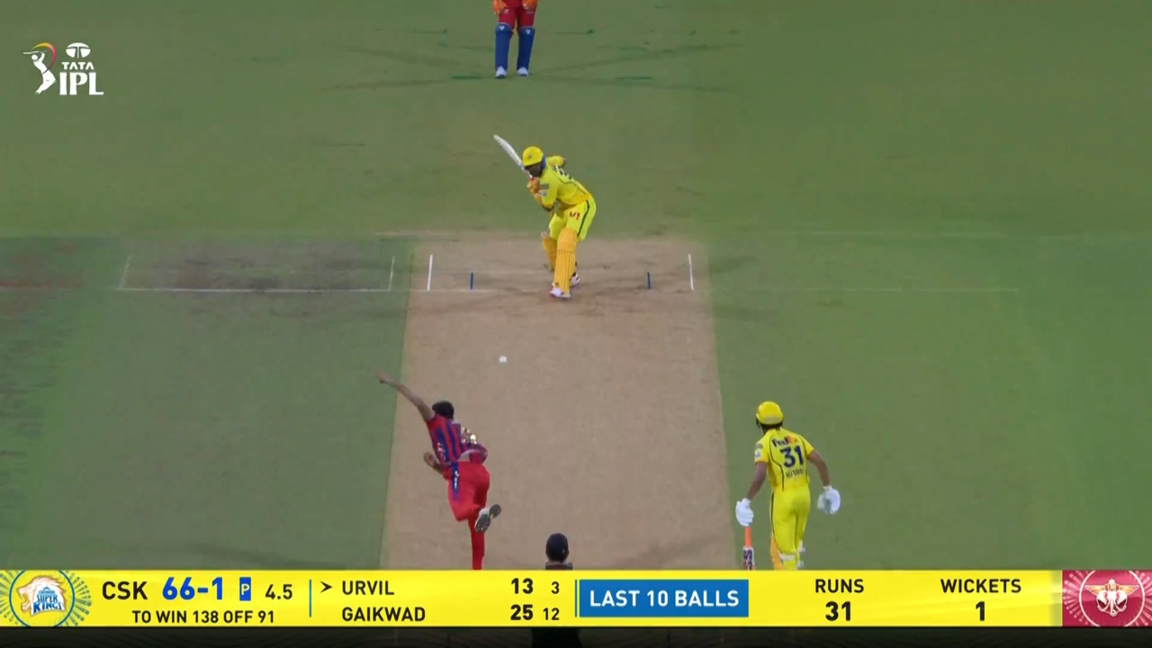 IPL 2026 M53: CSK vs LSG - Urvil Patel Six