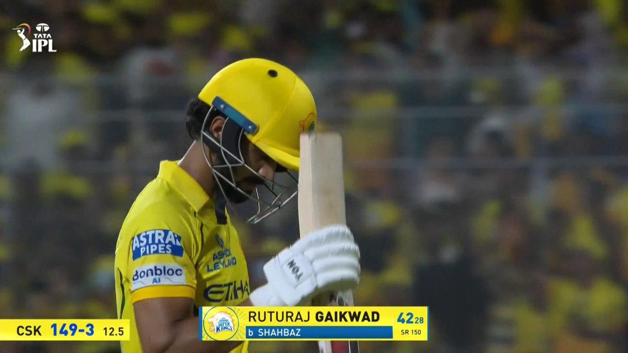 IPL 2026 M53: CSK vs LSG - Ruturaj Gaikwad Wicket