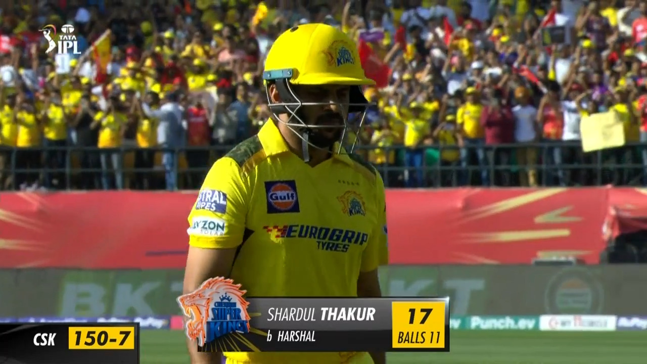 M53: PBKS vs CSK – Shardul Thakur Wicket