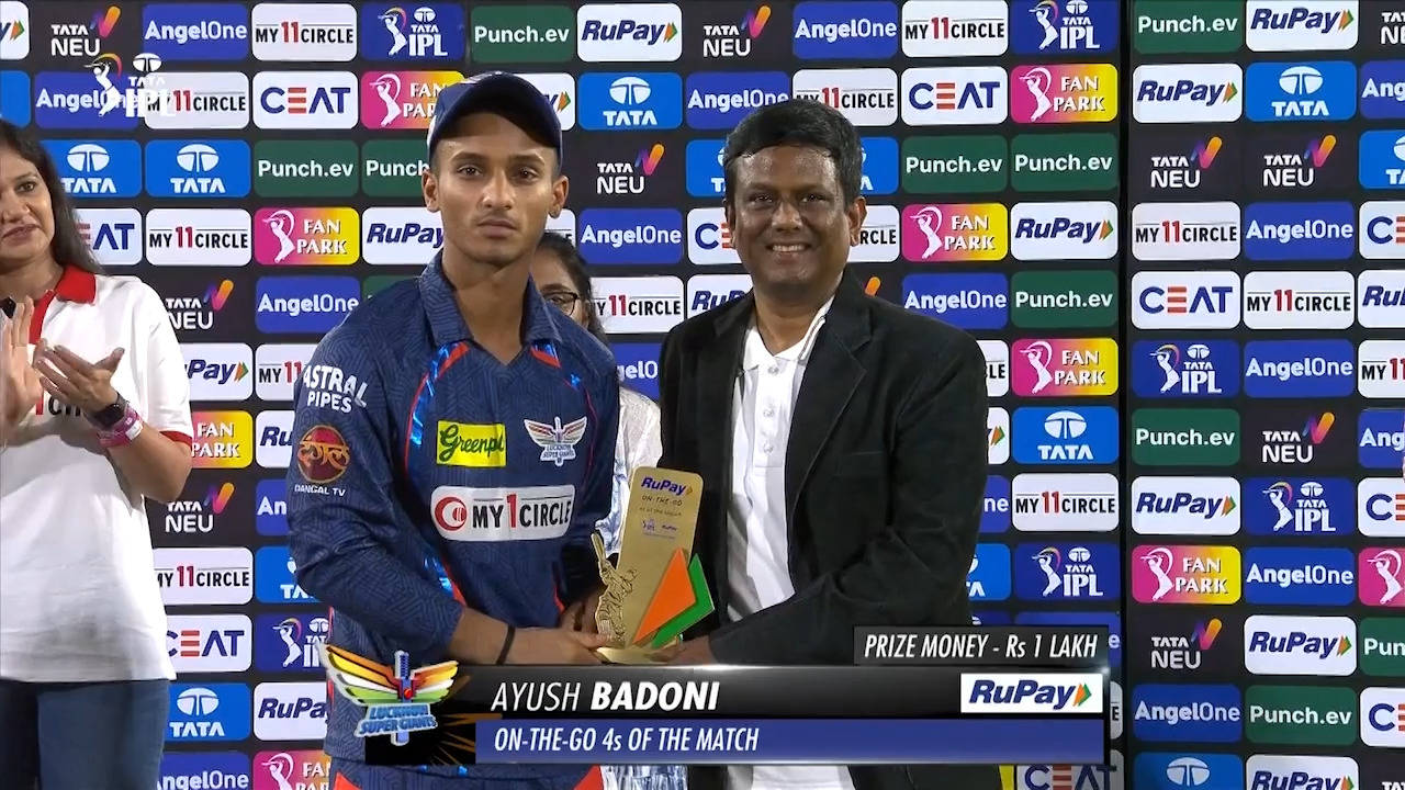 M57: SRH vs LSG – RuPay On-The-Go 4s of the Match – Ayush Badoni