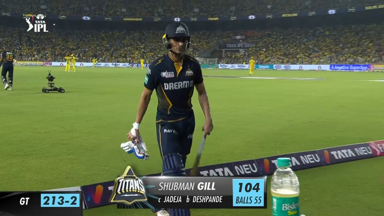 M59: GT vs CSK – Shubman Gill Wicket background