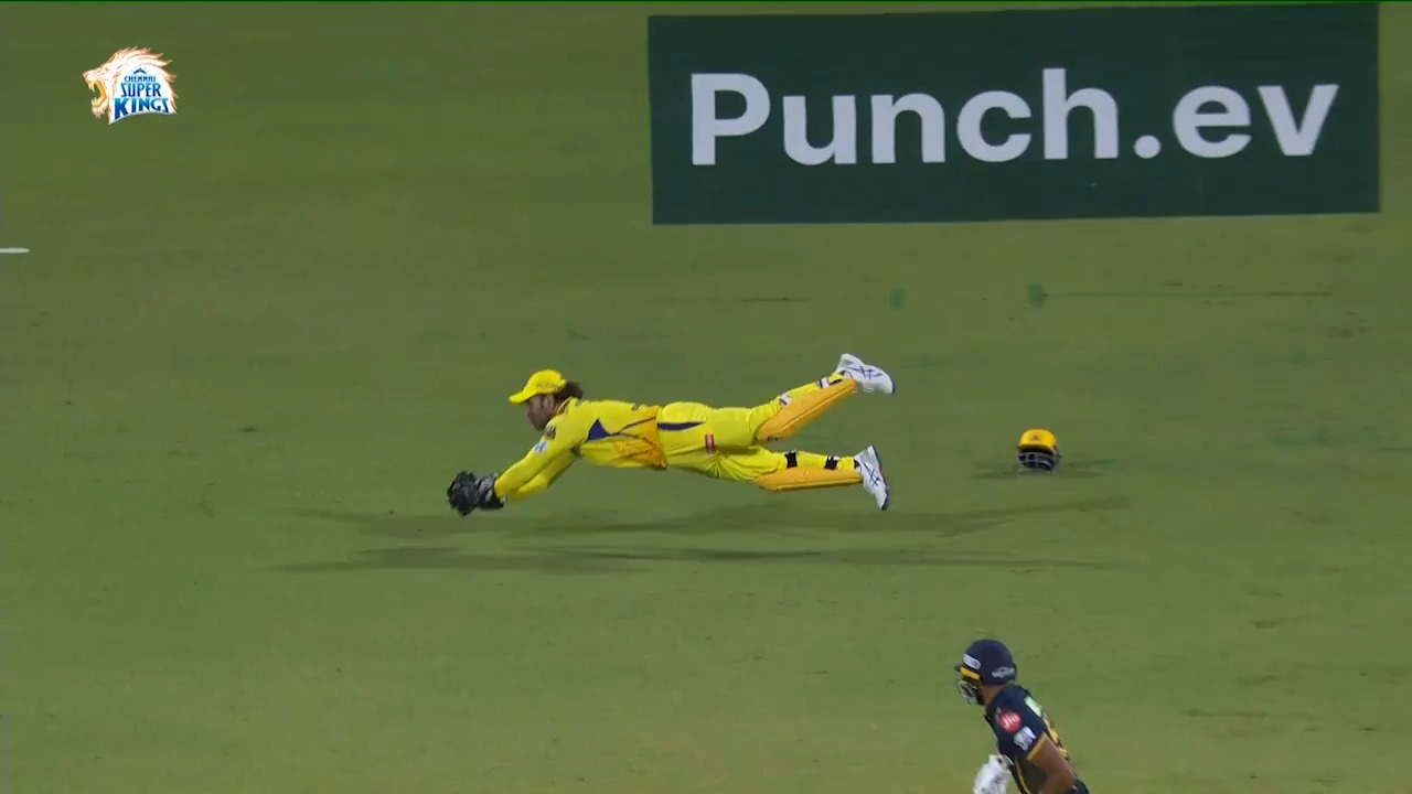 WATCH OUT: Flying MS Dhoni pulls off stunning diving catch