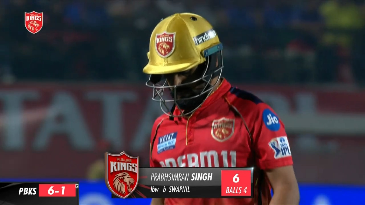 M58: PBKS vs RCB – Prabhsimran Singh Wicket
