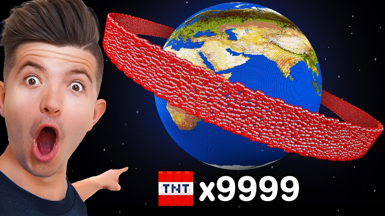 Minecraft, But TNT = World Size! background