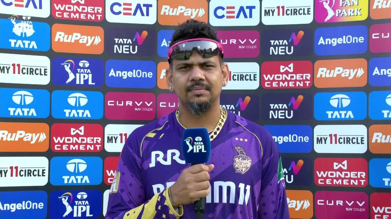 IPL 2025 M68: SRH vs KKR - Sunil Narine Interview background