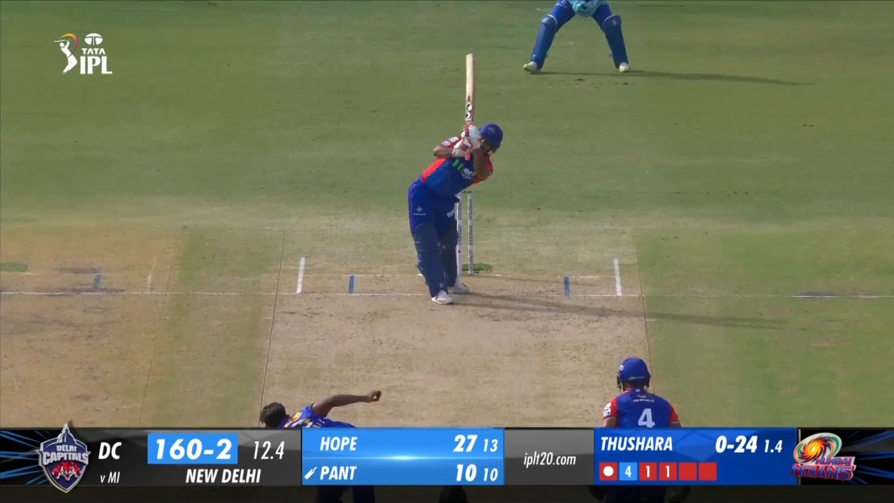 M43: DC vs MI – Rishabh Pant Six background