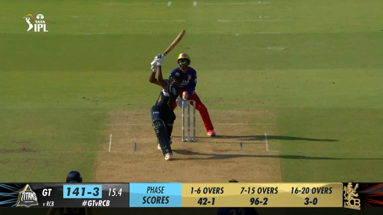 M45: GT vs RCB – Sai Sudharsan Six