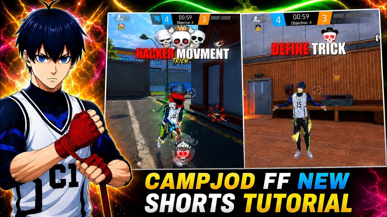 @CampJodff NEW HACKER MOVEMENT TRICK SHORTS EDITING TUTORIAL | FREEFIRE