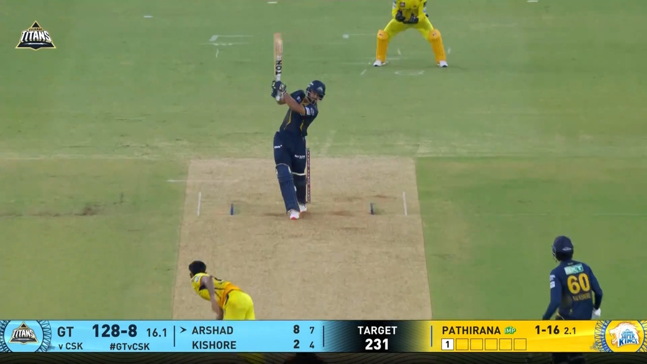 IPL 2025 M67: GT vs CSK - Mohd. Arshad Khan Six background