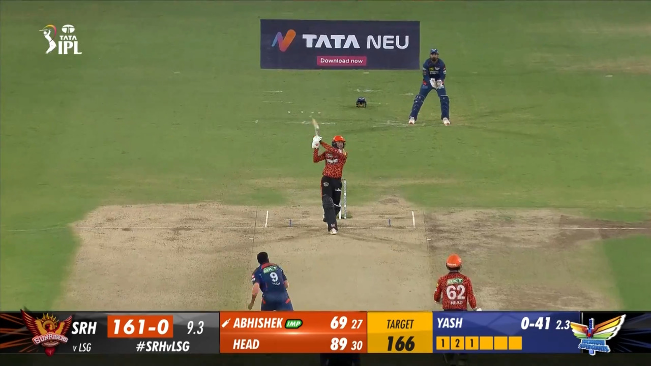 M57: SRH vs LSG – Abhishek Sharma Six