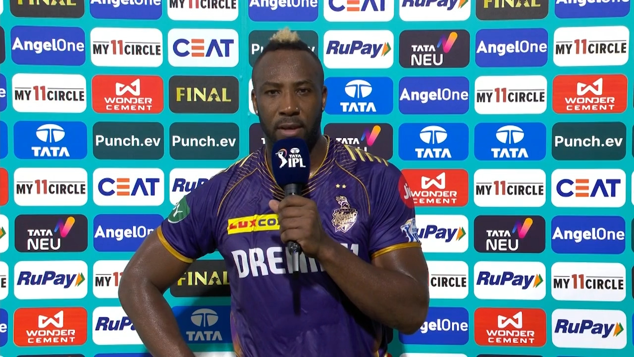 Final: KKR vs SRH – Andre Russell Interview background