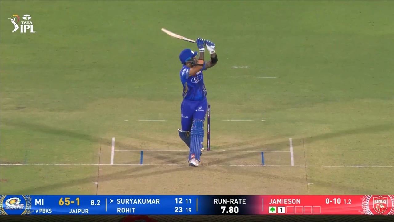 IPL 2025 M69: PBKS vs MI - Suryakumar Yadav Six