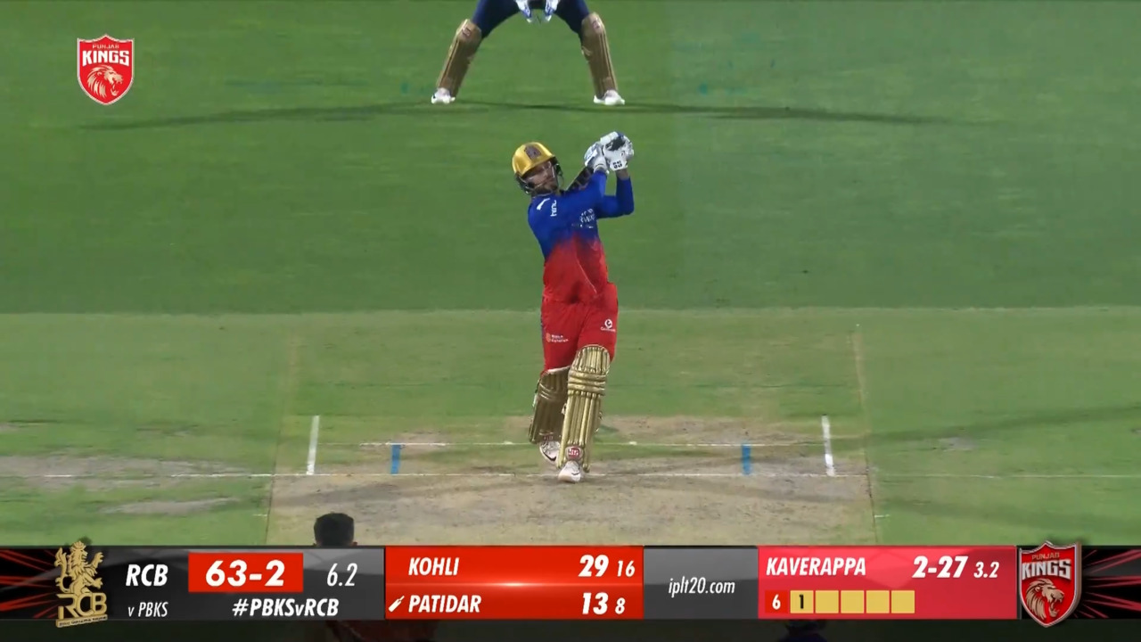 M58: PBKS vs RCB – Rajat Patidar Six