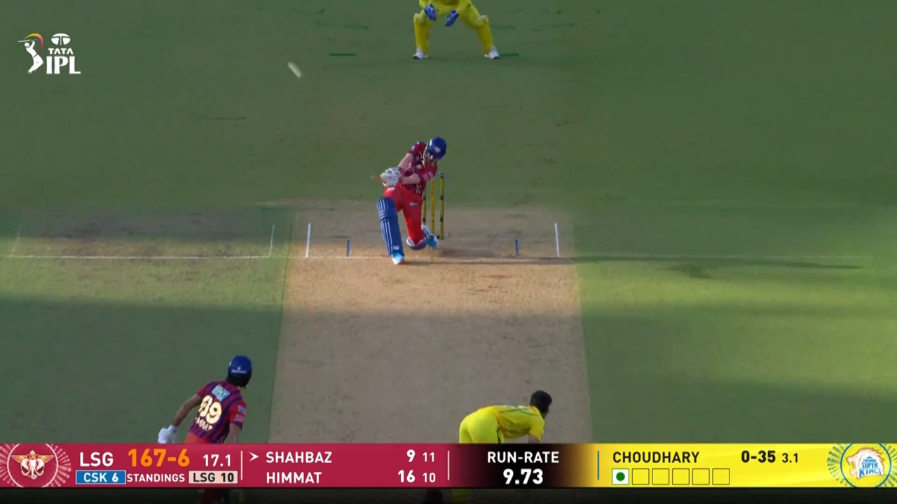 IPL 2026 M53: CSK vs LSG - Shahbaz Ahamad Six