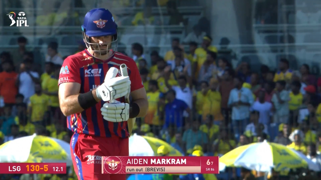 IPL 2026 M53: CSK vs LSG - Aiden Markram Wicket