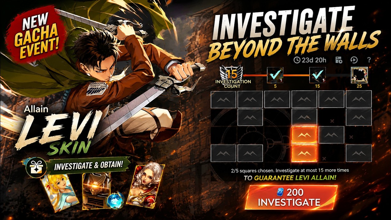 Watch BEFORE You Buy Levi! How to Save Tokens in the AoT Event background