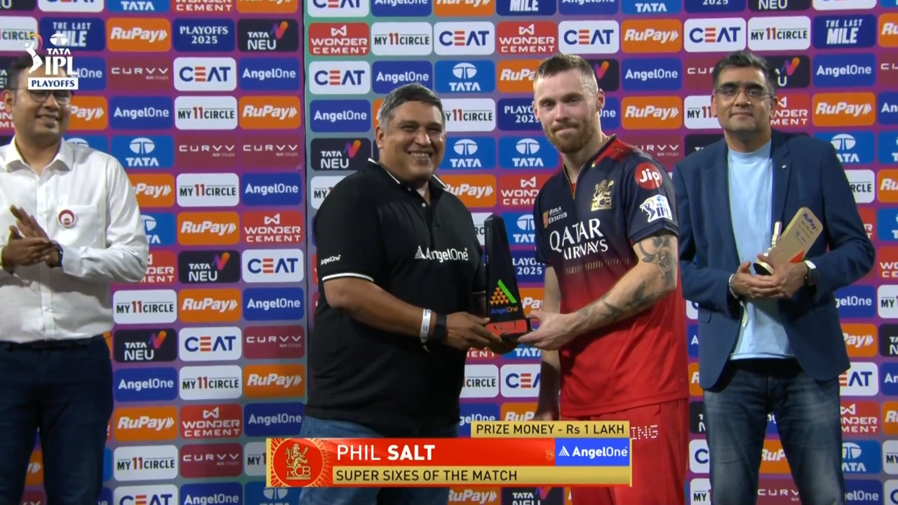 IPL 2025 Q1: PBKS vs RCB - Angel One Super Sixes of the Match - Phil Salt