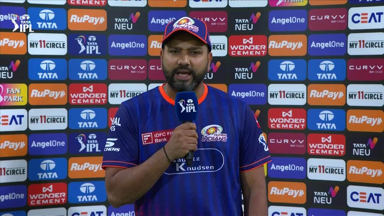 IPL 2025 M03: CSK vs MI - Rohit Sharma Interview background
