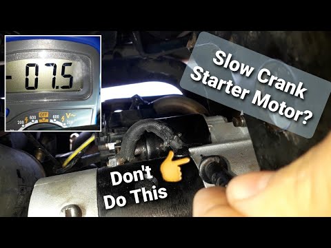 Slow or No Crank Starter Motor? SOLVED! Bad Ground Earth Wire Check... background