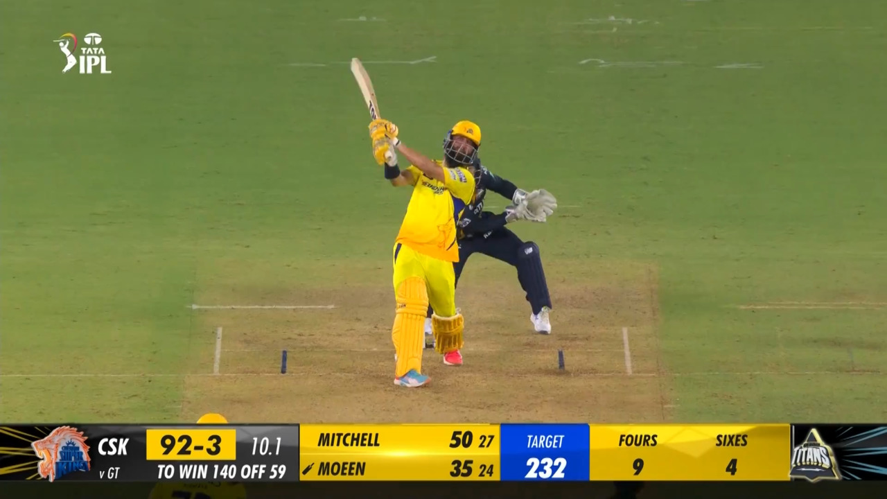 M59: GT vs CSK – Moeen Ali Six