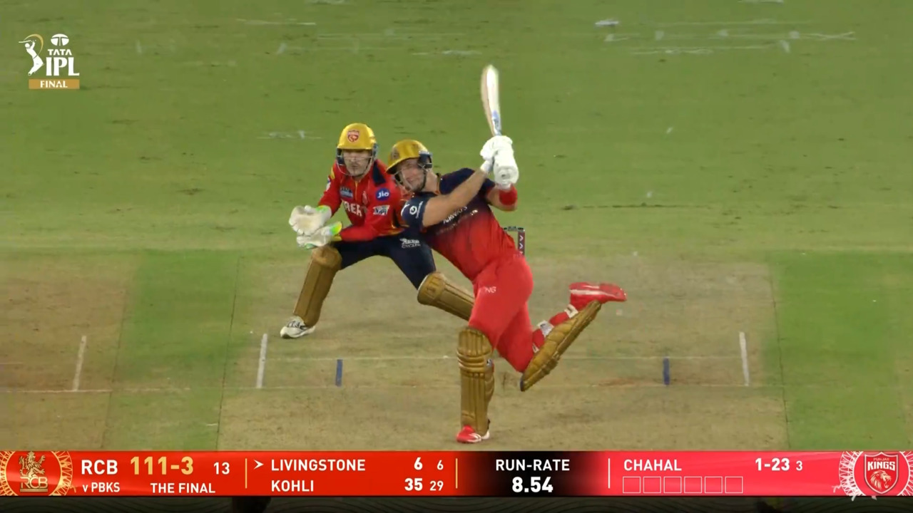 IPL 2025 Final: RCB vs PBKS - Liam Livingstone Six