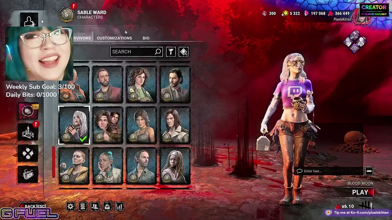 DBD Blood Moon and Cosmetic Giveaways! | PixelxKitten Twitch Livestream