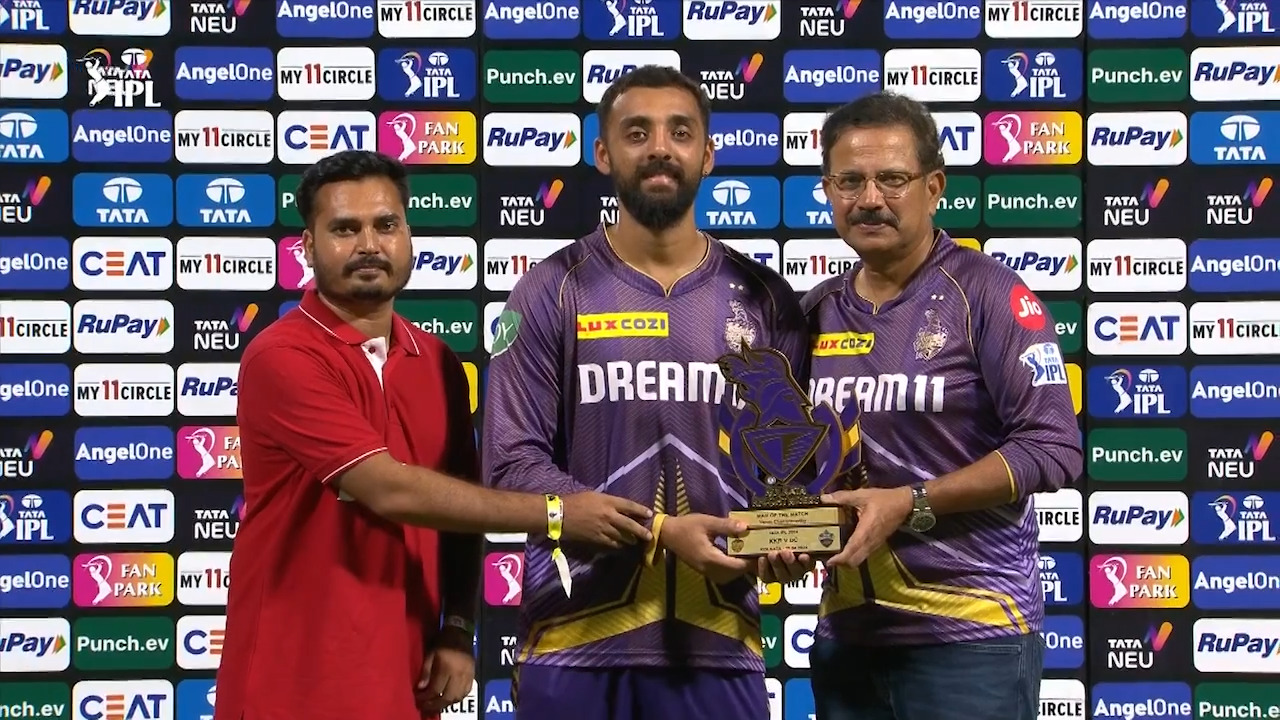 M47: KKR vs DC – Player of the Match – Varun Chakaravarthy