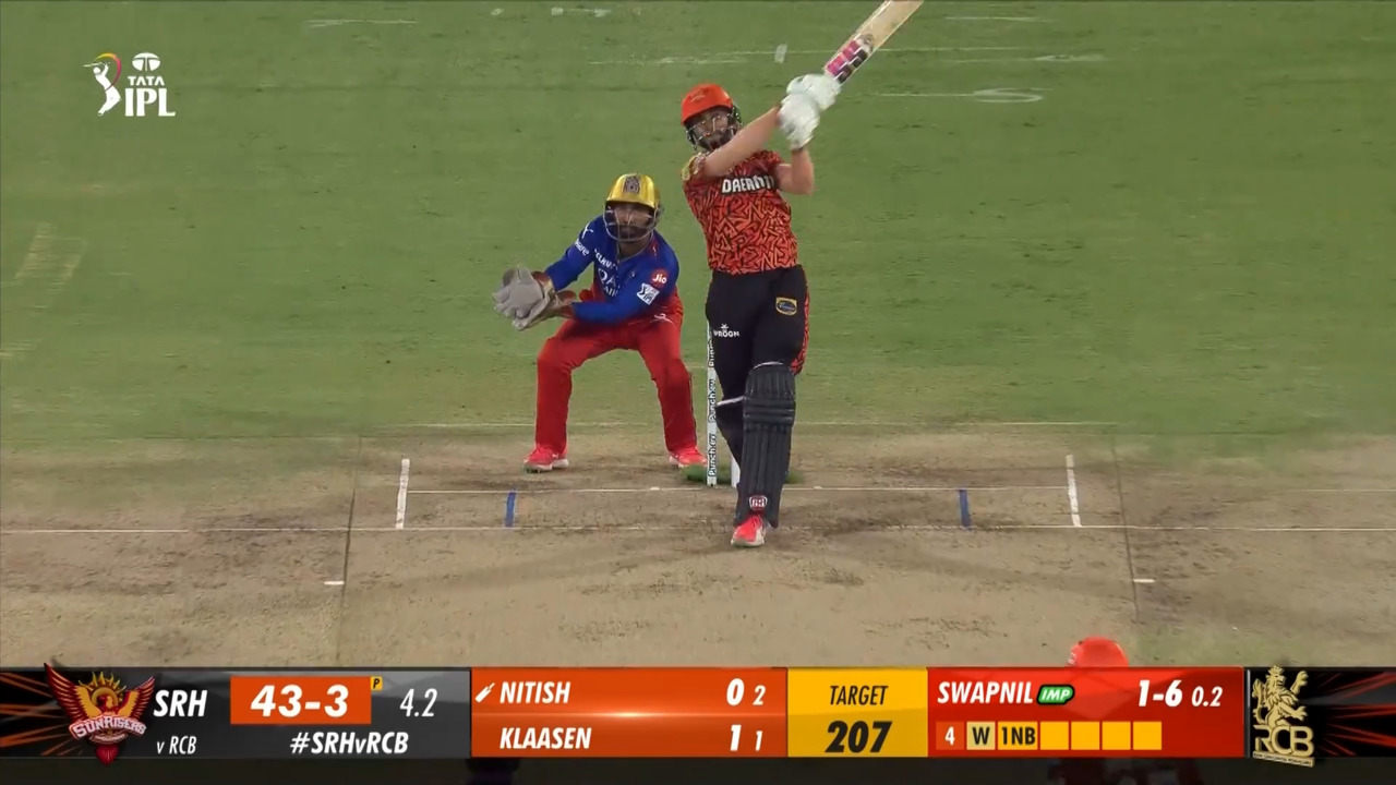 M41: SRH vs RCB – Nitish Reddy Six background