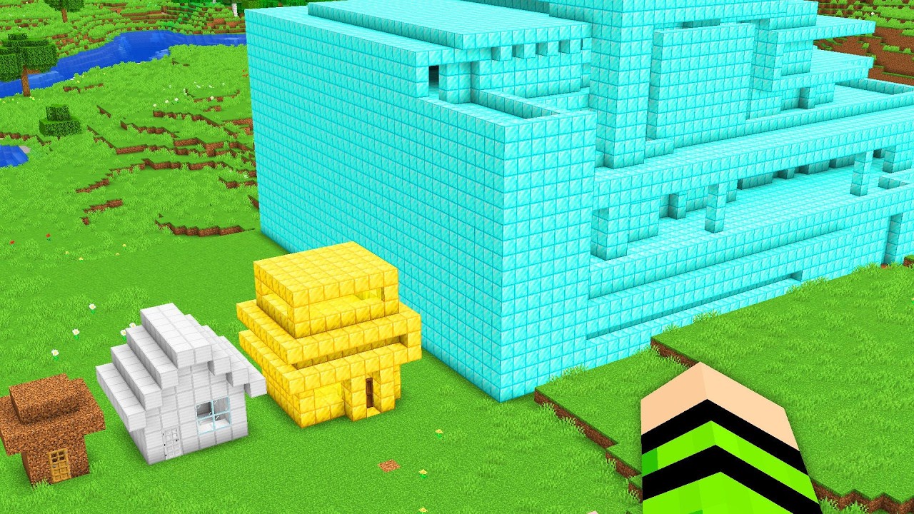 Evolui minhas CONSTRUÇÕES de POBRE até MILIONÁRIO no Minecraft!