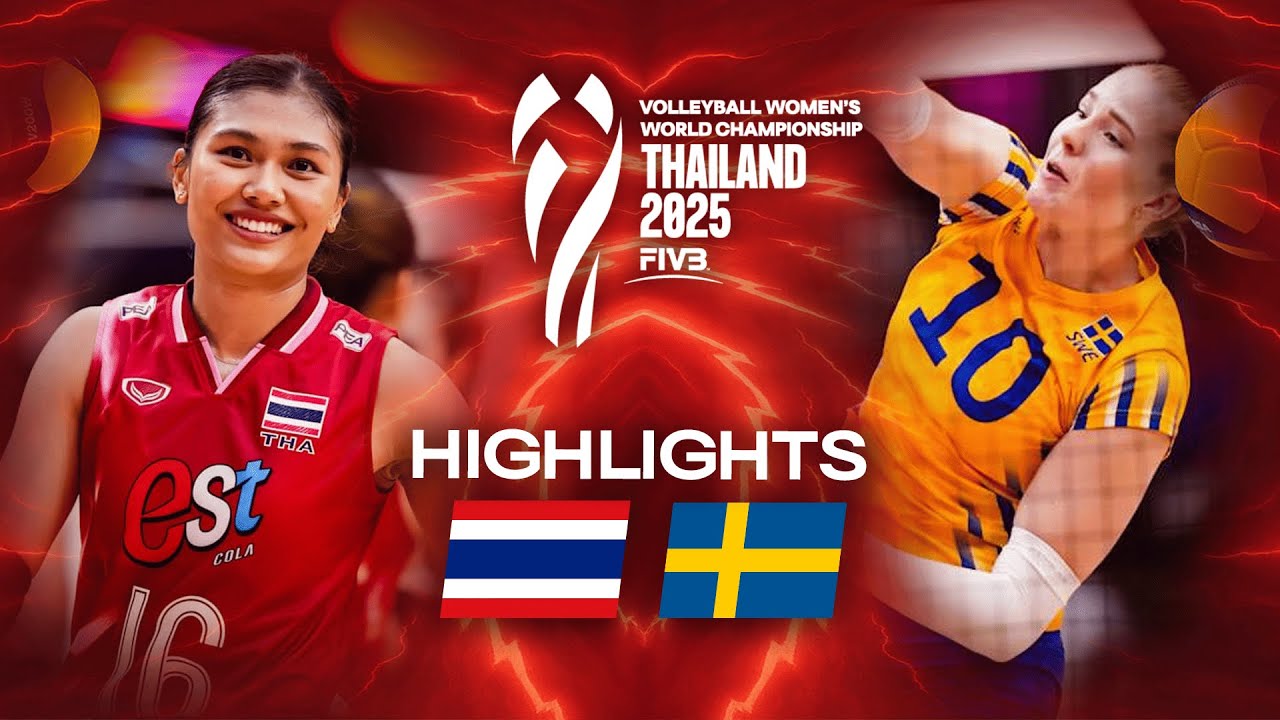 Thailand ๐น๐ญ vs. Sweden ๐ธ๐ช - Highlights | Women's World Championships 2025 background