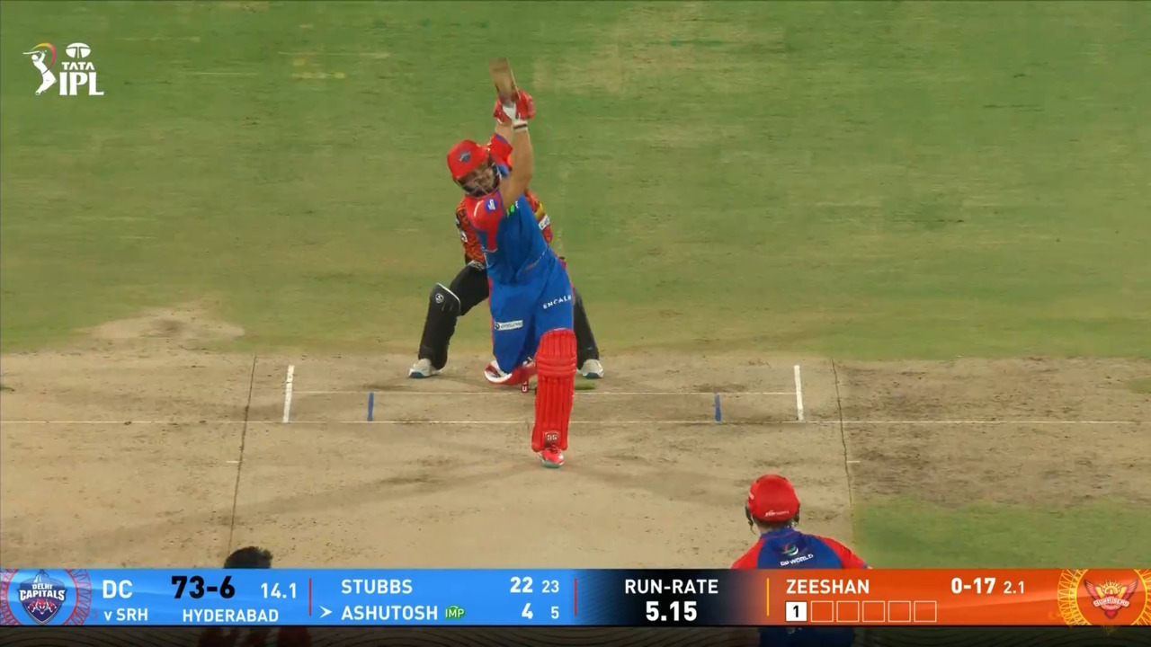 IPL 2025 M55: SRH vs DC - Ashutosh Sharma Six