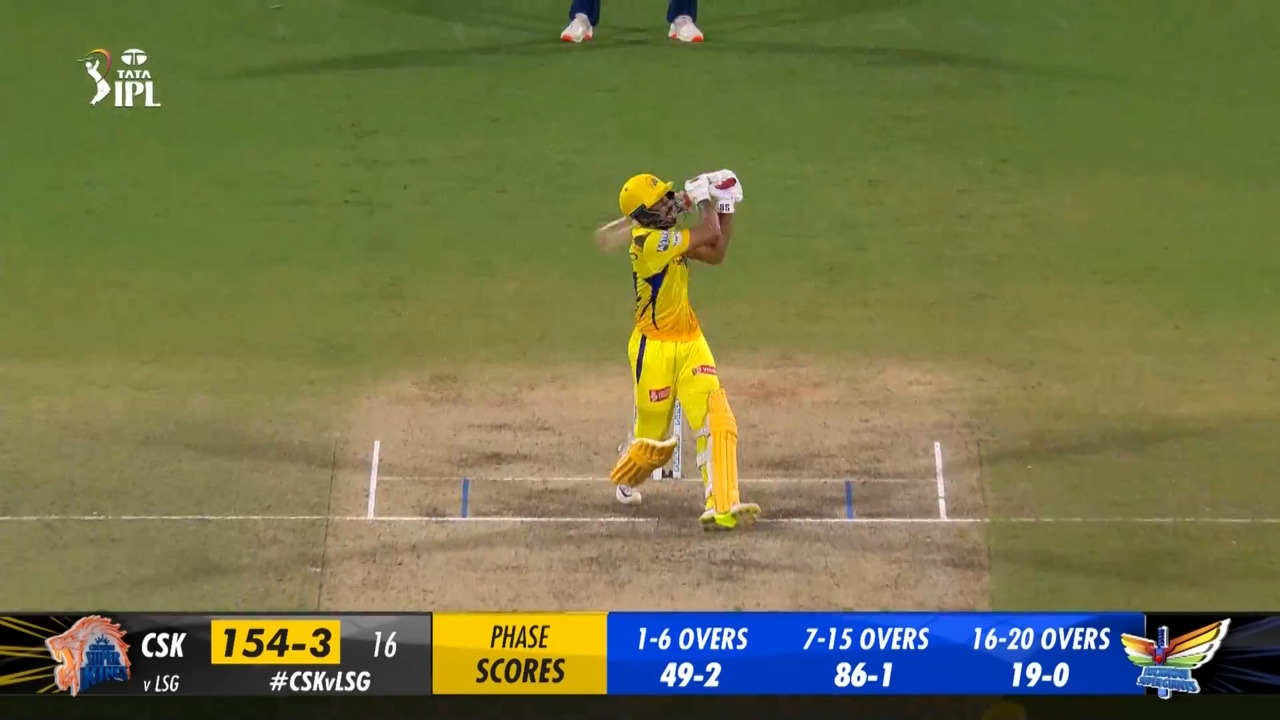 M39: CSK vs LSG – Ruturaj Gaikwad Six background