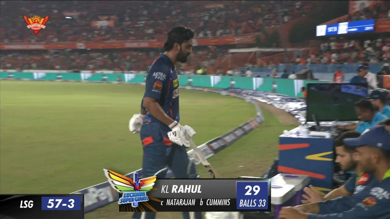 M57: SRH vs LSG – K L Rahul Wicket background